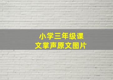 小学三年级课文掌声原文图片