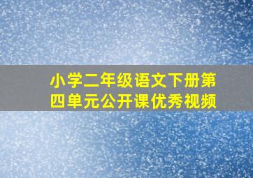 小学二年级语文下册第四单元公开课优秀视频