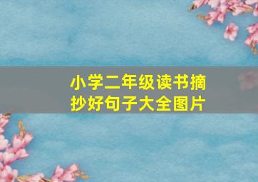 小学二年级读书摘抄好句子大全图片