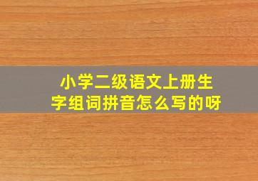 小学二级语文上册生字组词拼音怎么写的呀