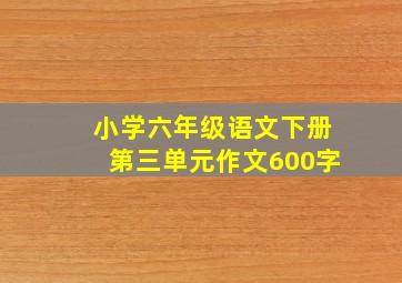 小学六年级语文下册第三单元作文600字