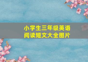 小学生三年级英语阅读短文大全图片