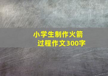 小学生制作火箭过程作文300字