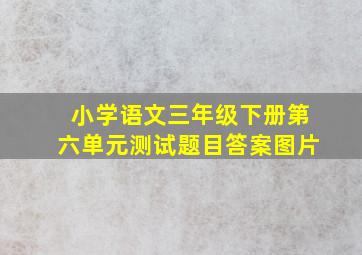 小学语文三年级下册第六单元测试题目答案图片