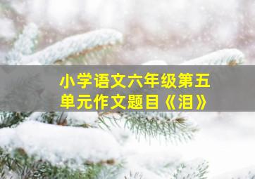 小学语文六年级第五单元作文题目《泪》