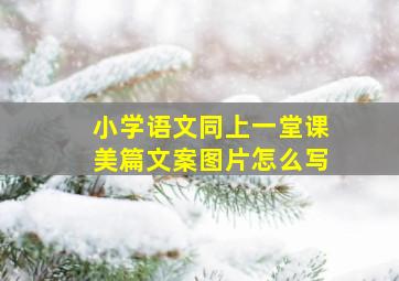 小学语文同上一堂课美篇文案图片怎么写