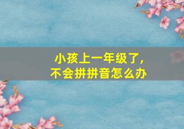 小孩上一年级了,不会拼拼音怎么办