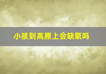 小孩到高原上会缺氧吗