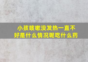 小孩咳嗽没发热一直不好是什么情况呢吃什么药