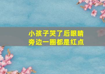 小孩子哭了后眼睛旁边一圈都是红点