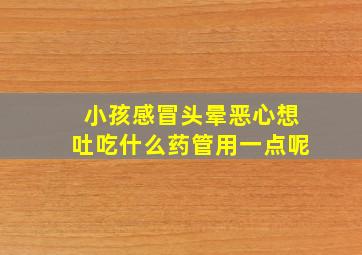 小孩感冒头晕恶心想吐吃什么药管用一点呢