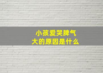 小孩爱哭脾气大的原因是什么