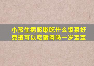 小孩生病咳嗽吃什么饭菜好克搜可以吃猪肉吗一岁宝宝