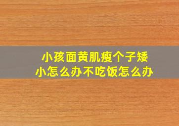 小孩面黄肌瘦个子矮小怎么办不吃饭怎么办