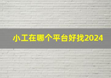 小工在哪个平台好找2024