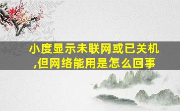 小度显示未联网或已关机,但网络能用是怎么回事