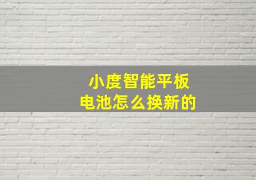 小度智能平板电池怎么换新的