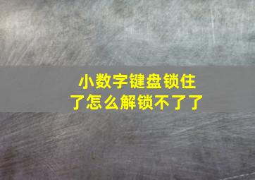 小数字键盘锁住了怎么解锁不了了