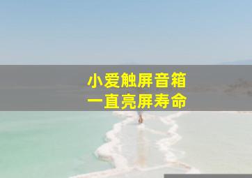 小爱触屏音箱一直亮屏寿命