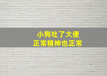 小狗吐了大便正常精神也正常