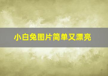 小白兔图片简单又漂亮