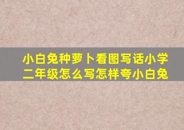 小白兔种萝卜看图写话小学二年级怎么写怎样夸小白兔