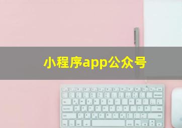 小程序app公众号