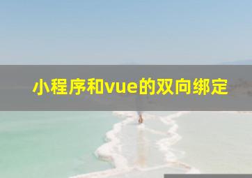 小程序和vue的双向绑定