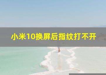 小米10换屏后指纹打不开