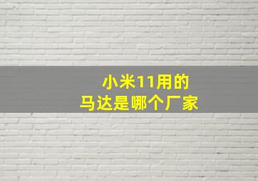 小米11用的马达是哪个厂家