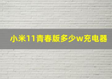 小米11青春版多少w充电器