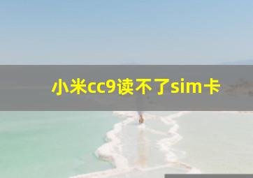 小米cc9读不了sim卡