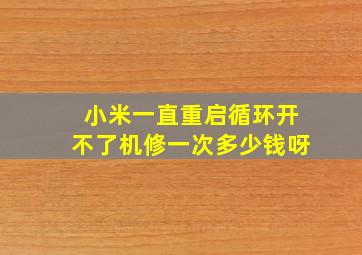 小米一直重启循环开不了机修一次多少钱呀