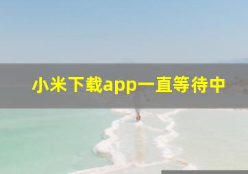 小米下载app一直等待中