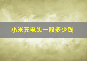 小米充电头一般多少钱