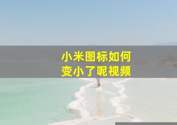 小米图标如何变小了呢视频