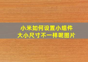 小米如何设置小组件大小尺寸不一样呢图片