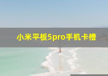 小米平板5pro手机卡槽