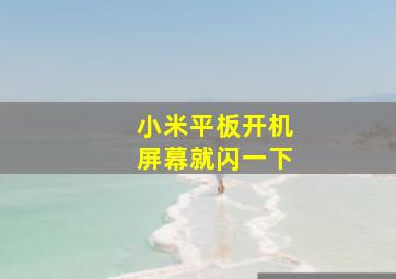 小米平板开机屏幕就闪一下