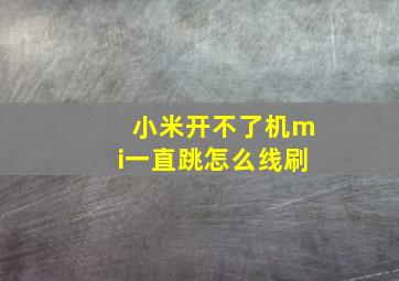 小米开不了机mi一直跳怎么线刷