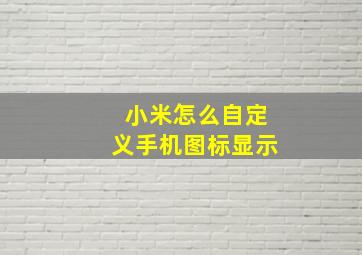 小米怎么自定义手机图标显示