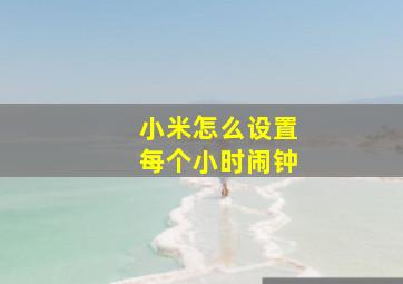 小米怎么设置每个小时闹钟