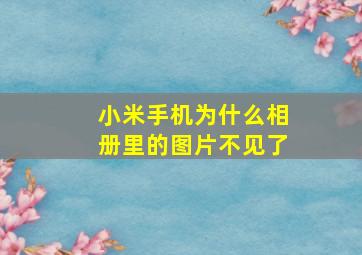 小米手机为什么相册里的图片不见了