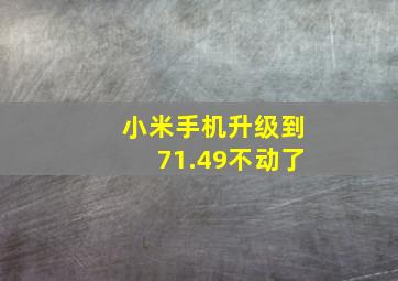 小米手机升级到71.49不动了