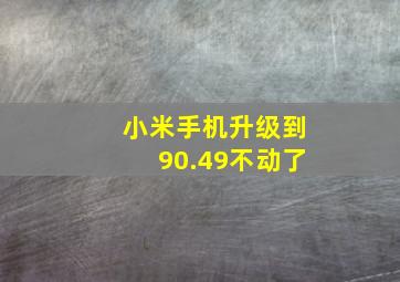 小米手机升级到90.49不动了