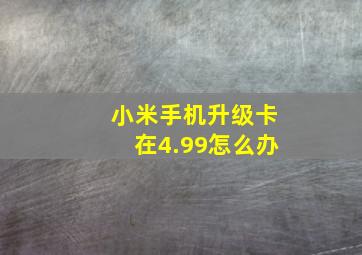 小米手机升级卡在4.99怎么办