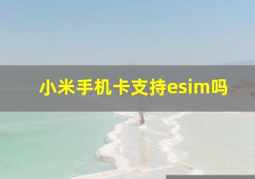 小米手机卡支持esim吗