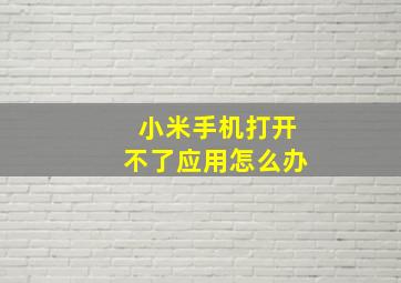 小米手机打开不了应用怎么办