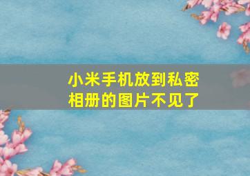 小米手机放到私密相册的图片不见了