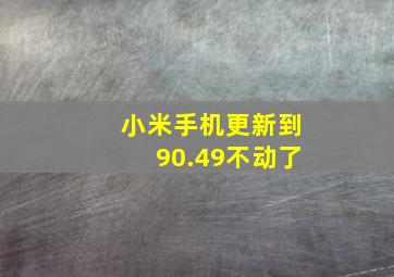 小米手机更新到90.49不动了